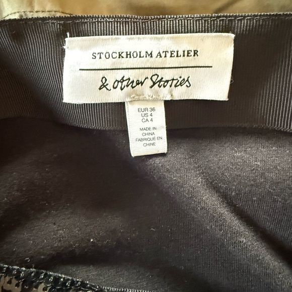 And Other Stories Black Sequin Fringe Skirt - XS - Picture 3 of 4